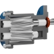 Sectional view of the F 590 flange gear pump with gears and shaft seal