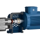 Sectional view of the FKM 590 electric gear pump with ROTEX jaw coupling and aluminium bracket